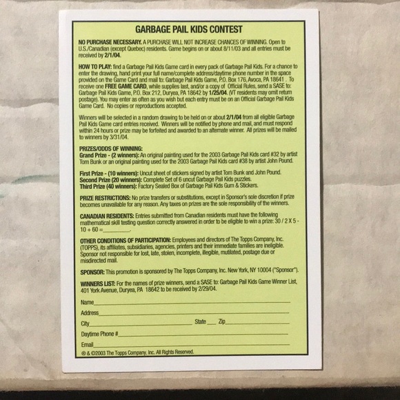 RARE GarbagePailKids-Blasted Billy - Picture 2 of 2